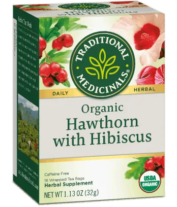 Traditional Medicinals Organic Heart Tea Hawthorn with Hibiscus 20 Tea Bags
