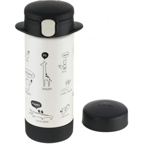 Richell 2-Way Stainless Steel Bottle 240ml - Black