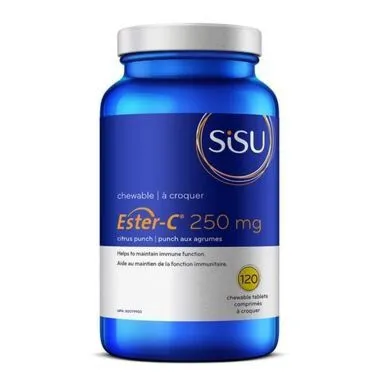 Sisu Ester -C 250mg Citrus Punch 120 Chewable Tablets