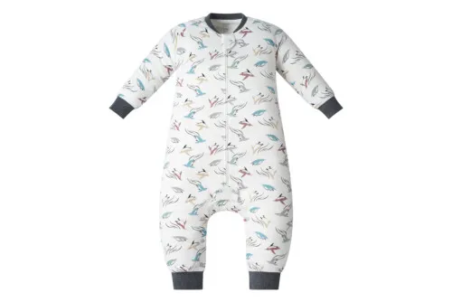 Nest Designs Organic Cotton Long Sleeve Footed Sleep Bag 1.0 TOG - Rainbow Swim 18M-2.5T