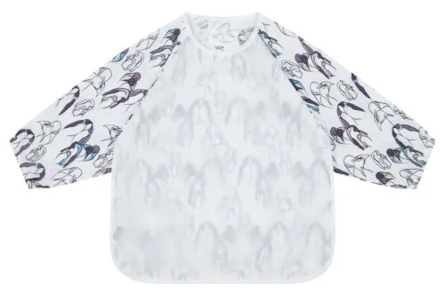Nest Designs Bamboo Long Sleeve Bib Cover - Penguin Love 6M-2T