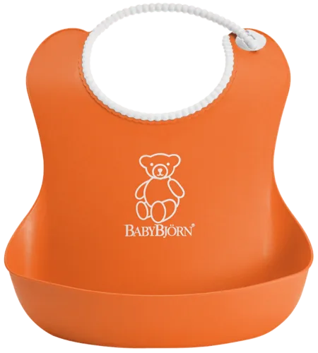 BabyBjorn Soft Bib - Orange 4 Months+