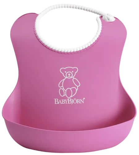 BabyBjorn Soft Bib - Pink 4 Months+