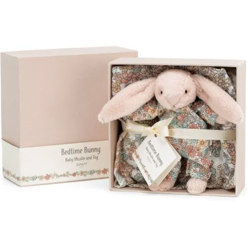 Jellycat Bedtime Blossom Bunny Muslin & Toy Set