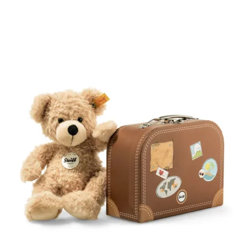 Steiff Fynn Teddy Bear in Suitcase Beige