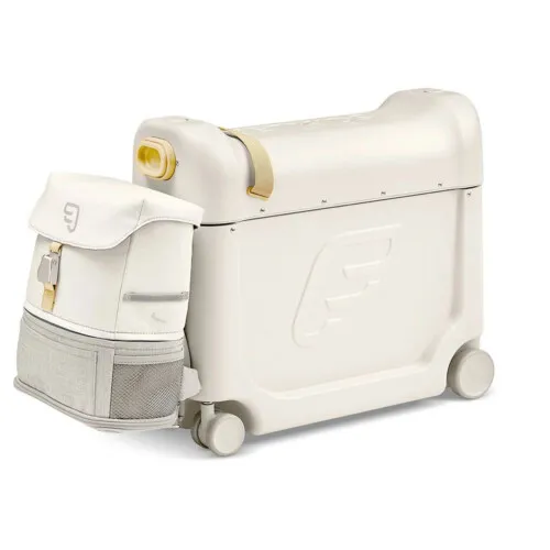 Stokke JetKids BedBox + Crew BackPack Travel Bundle - White
