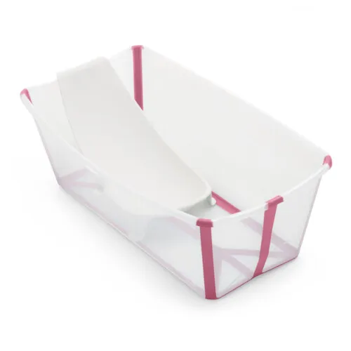 Stokke Flexi Bath Bundle V2 - Transparent Pink