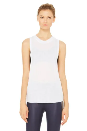 Alo Yoga Heat-Wave Tank White XS