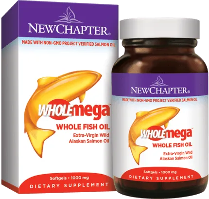 New Chapter Wholemega Fish Oil 1000mg 144 Capsules