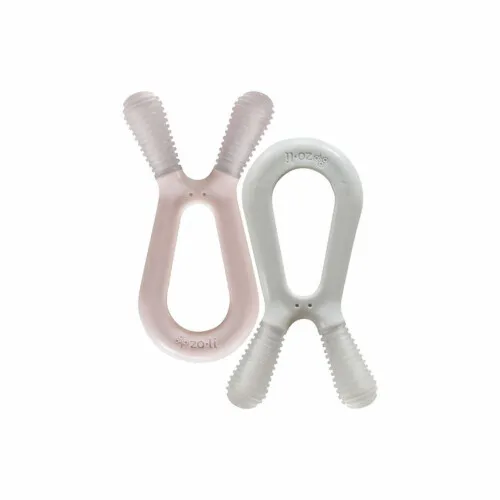 Zoli Bunny Teethers - Blush Ash 6m+