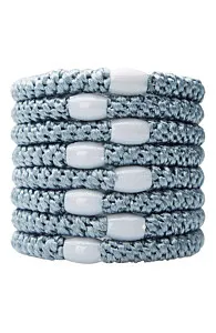 L.Erickson Grab & Go Ponytail Holders Set of Eight - Slate