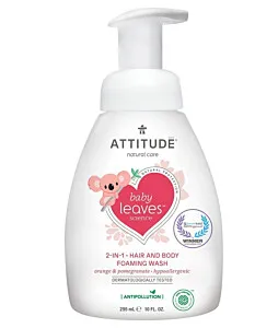 Attitude Baby Leaves 2-in-1 Foaming Wash Orange Pomegranate 295ml