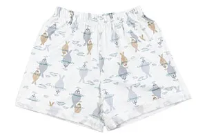 Nest Designs Bamboo Jersey Shorts - Ocean Float 4-5T