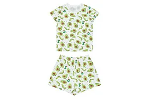 Nest Designs Bamboo Jersey Two-Piece Short Sleeve PJ Set - Eric Carle Avo Good Day 4-5T