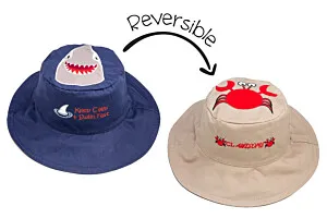 FlapJackKids Kid's Sun Hat Crab/Shark Small (6 Monts - 2 Years)
