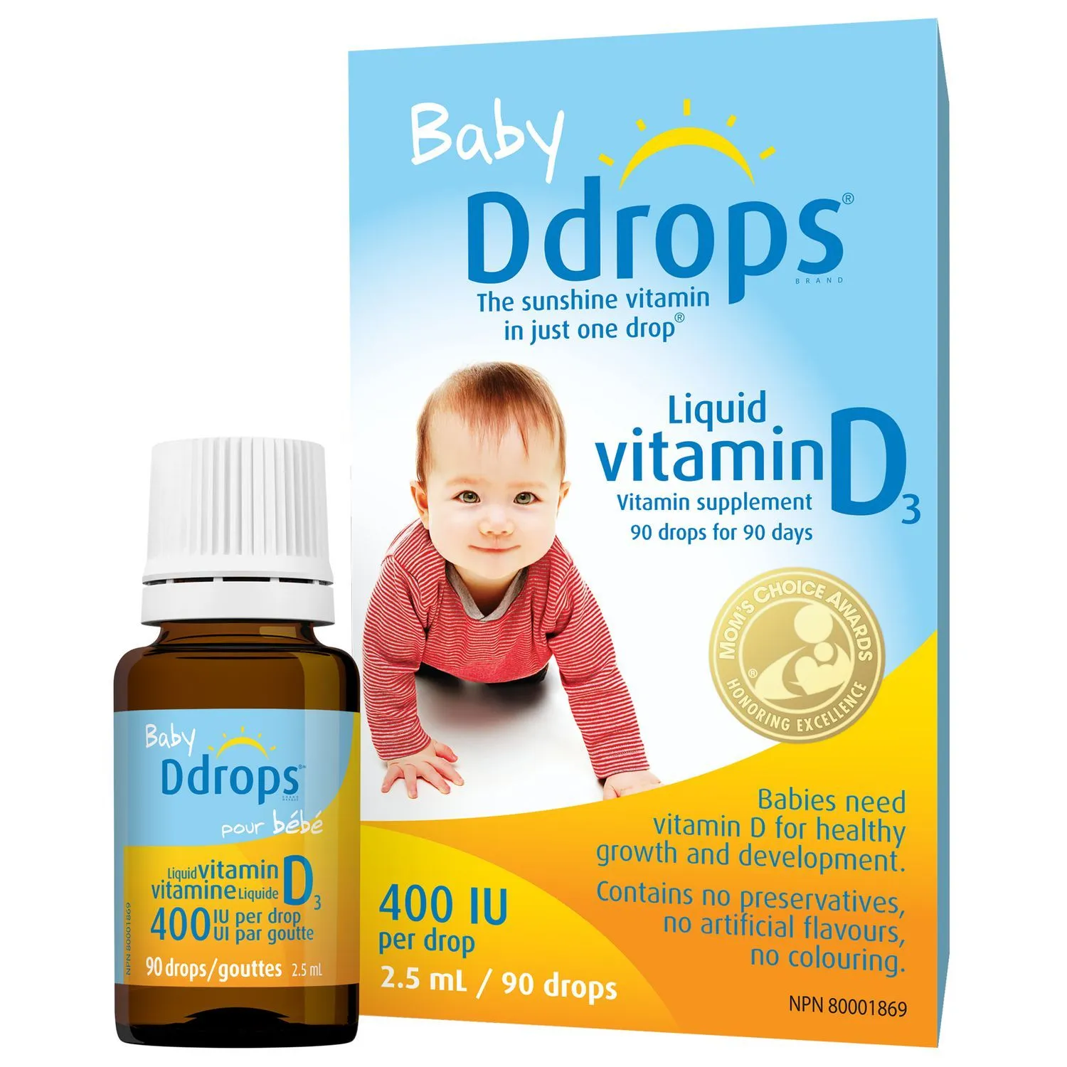 DDrops BABY DDrops 400IU 90 Drops*@