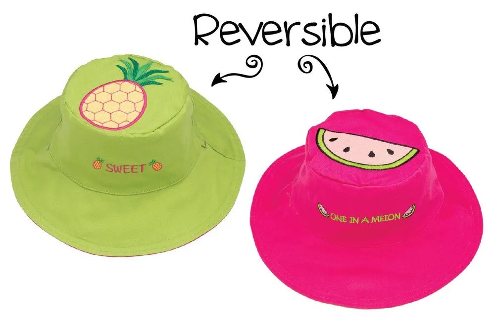 FlapJackKids Kid's Sun Hat Pineapple/Watermelon Medium (2-4Years)