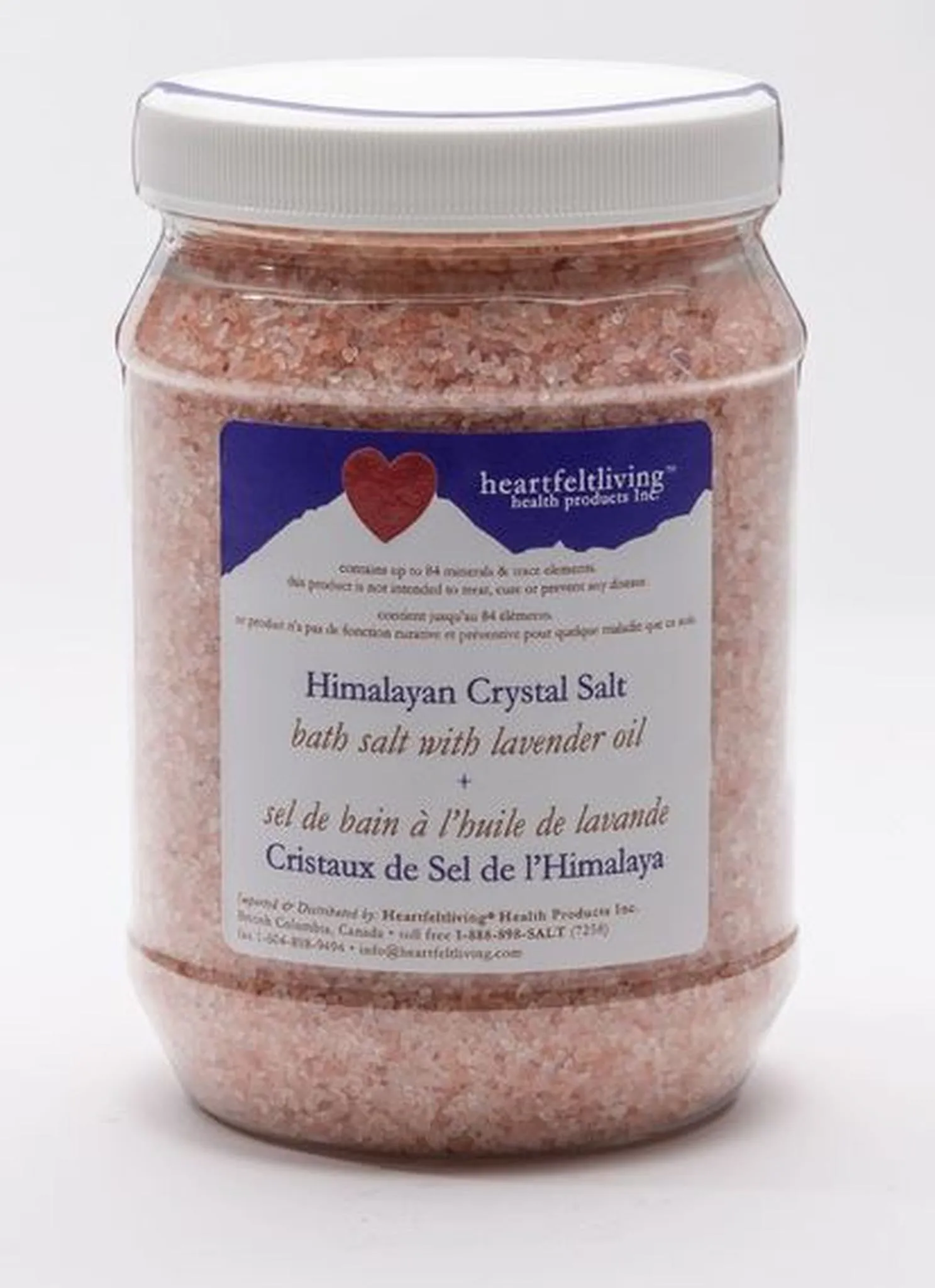 Heartfelt Living Himalayan Crystal Bath Salts with Lavender oil 1kg