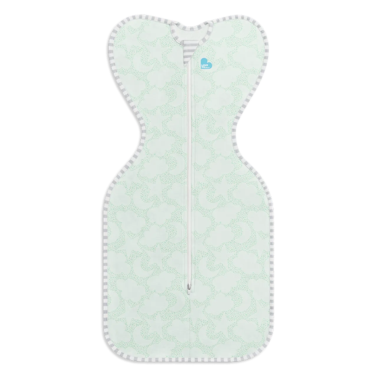 Love To Dream Swaddle UP Organic Celestial Dot Mint - Medium 1.0 Tog