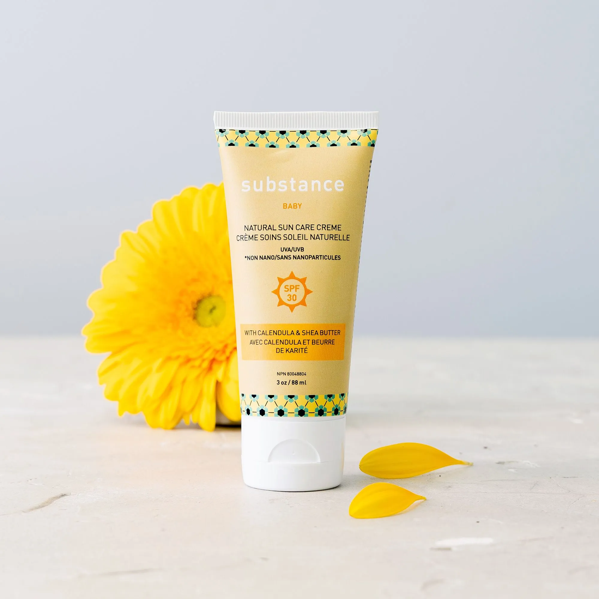 Substance Baby Natural Sun Care Creme SPF30 With Organic Calendula & Shea Butter 3oz 88ml