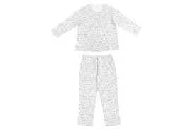 Nest Designs Women's Organic Cotton Long Sleeve Nursing PJ Set - Down The Rabbit Hole  Medium