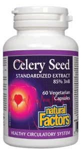 Natural Factors Celery Seed Extract 60  Capsules @
