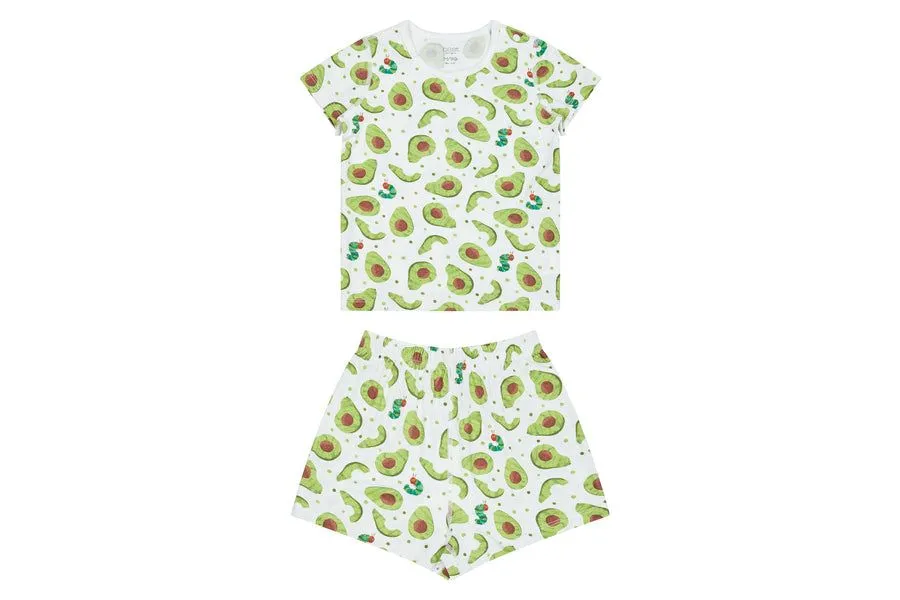 Nest Designs Bamboo Jersey Two-Piece Short Sleeve PJ Set - Eric Carle Avo Good Day 4-5T