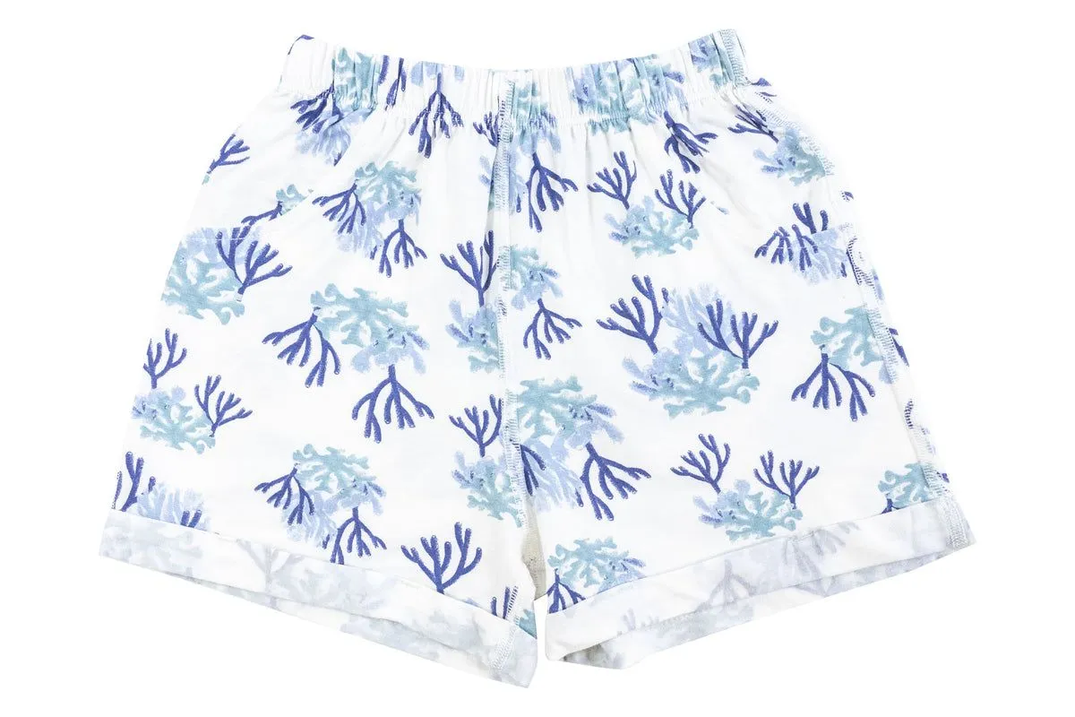 Nest Designs Bamboo Jersey Shorts - Blue Reef 18-24m
